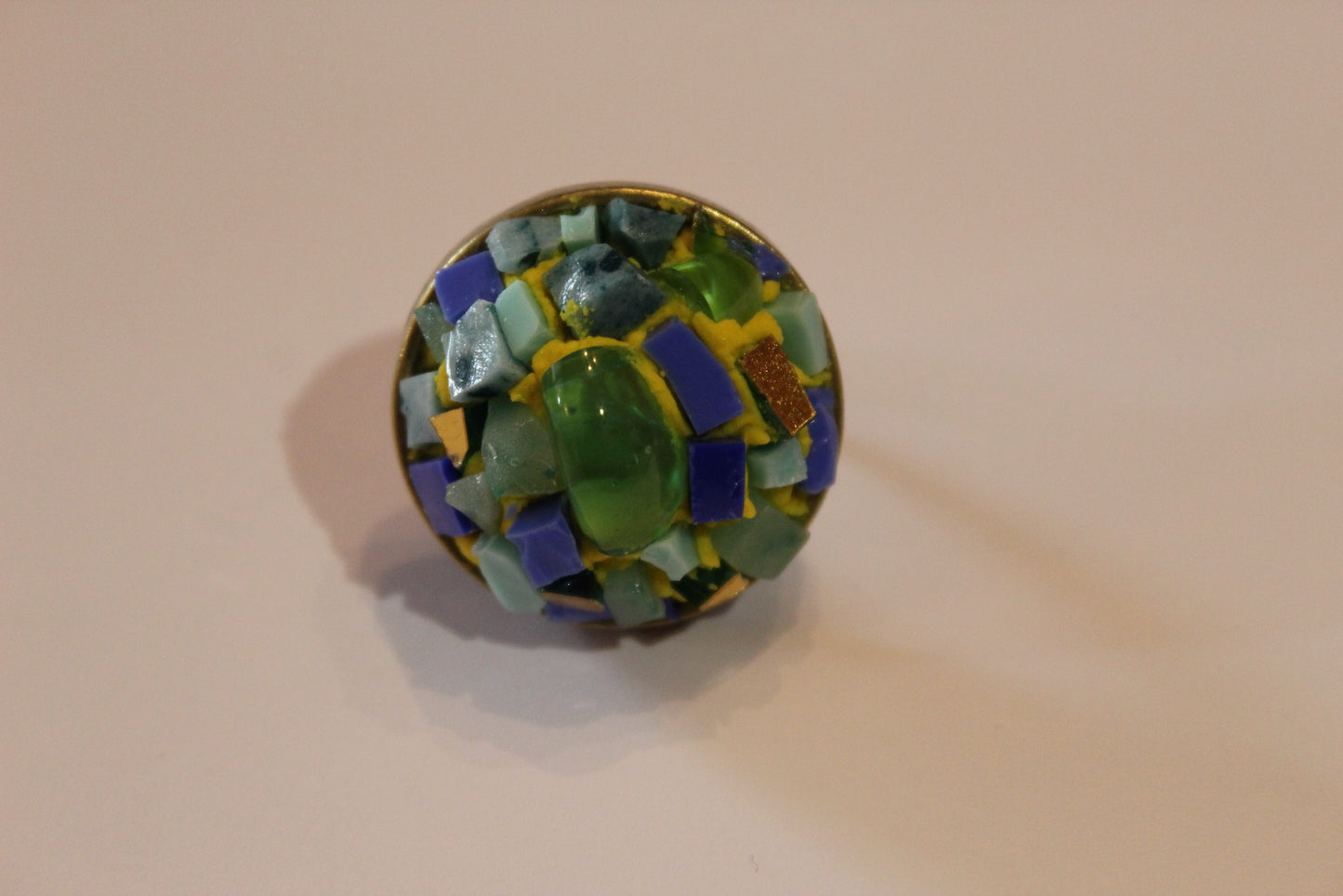 Anello "Vulcano Azzurro" vista frontale