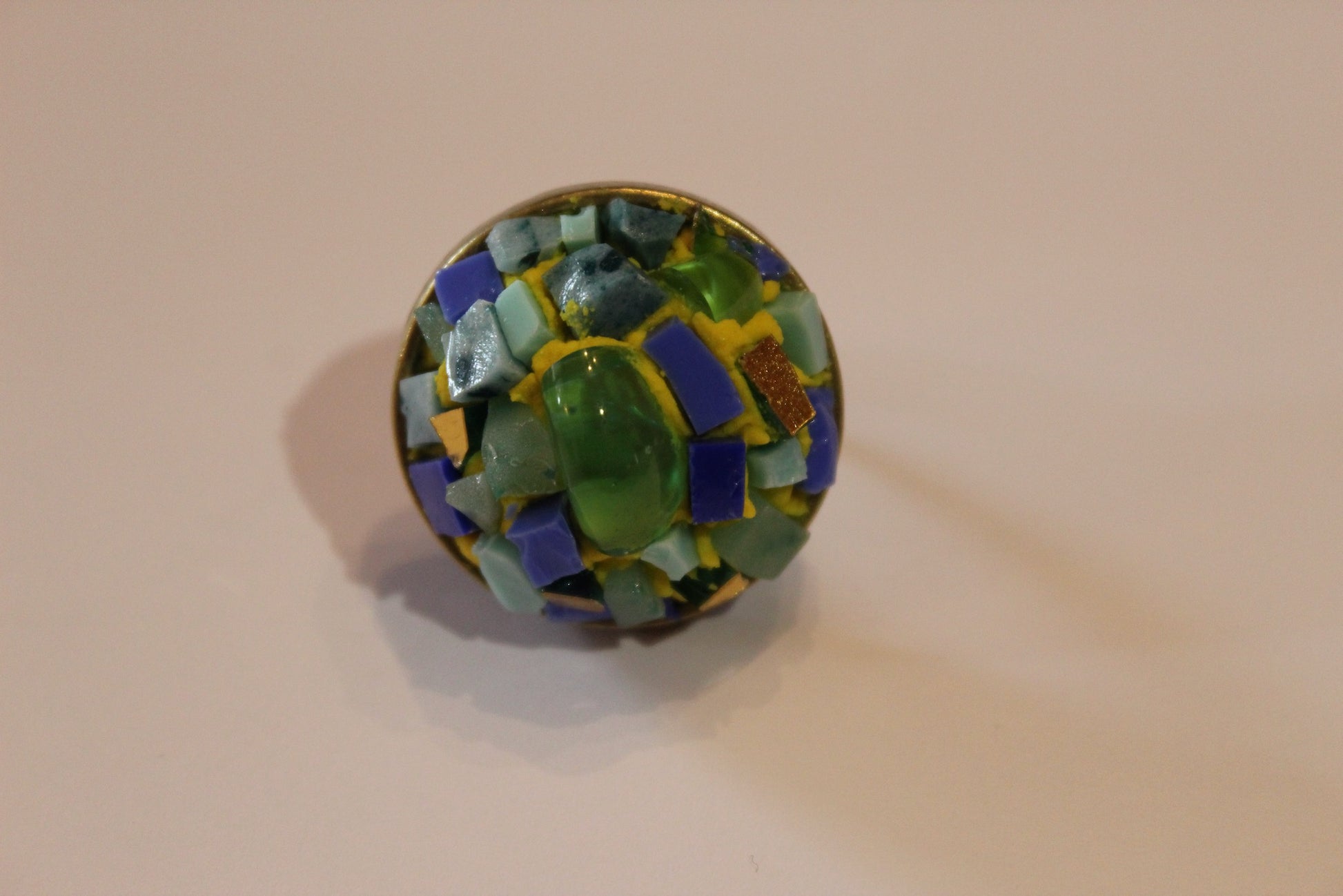 Anello "Vulcano Azzurro" vista frontale