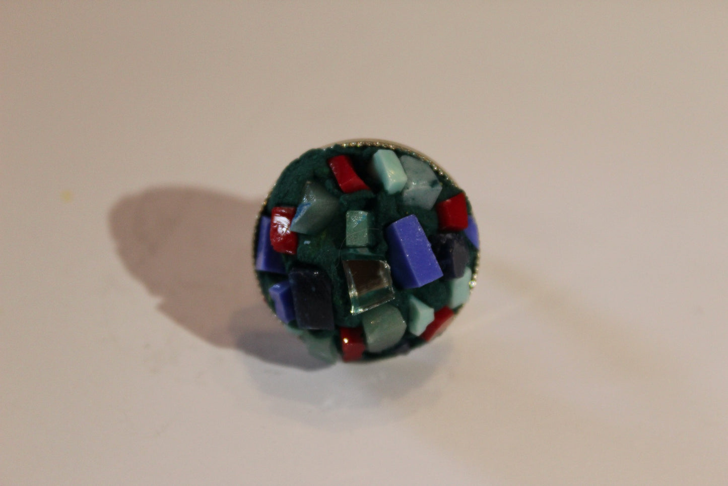 Anello "Vulcano Blu" vista frontale