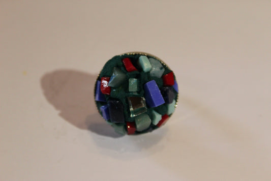 Anello "Vulcano Blu" vista frontale